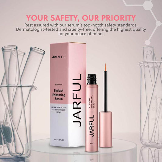 JARFUL Lash Enhancing Serum with Peptides & Plant Botanicals for Thinning Lashes – 3ML